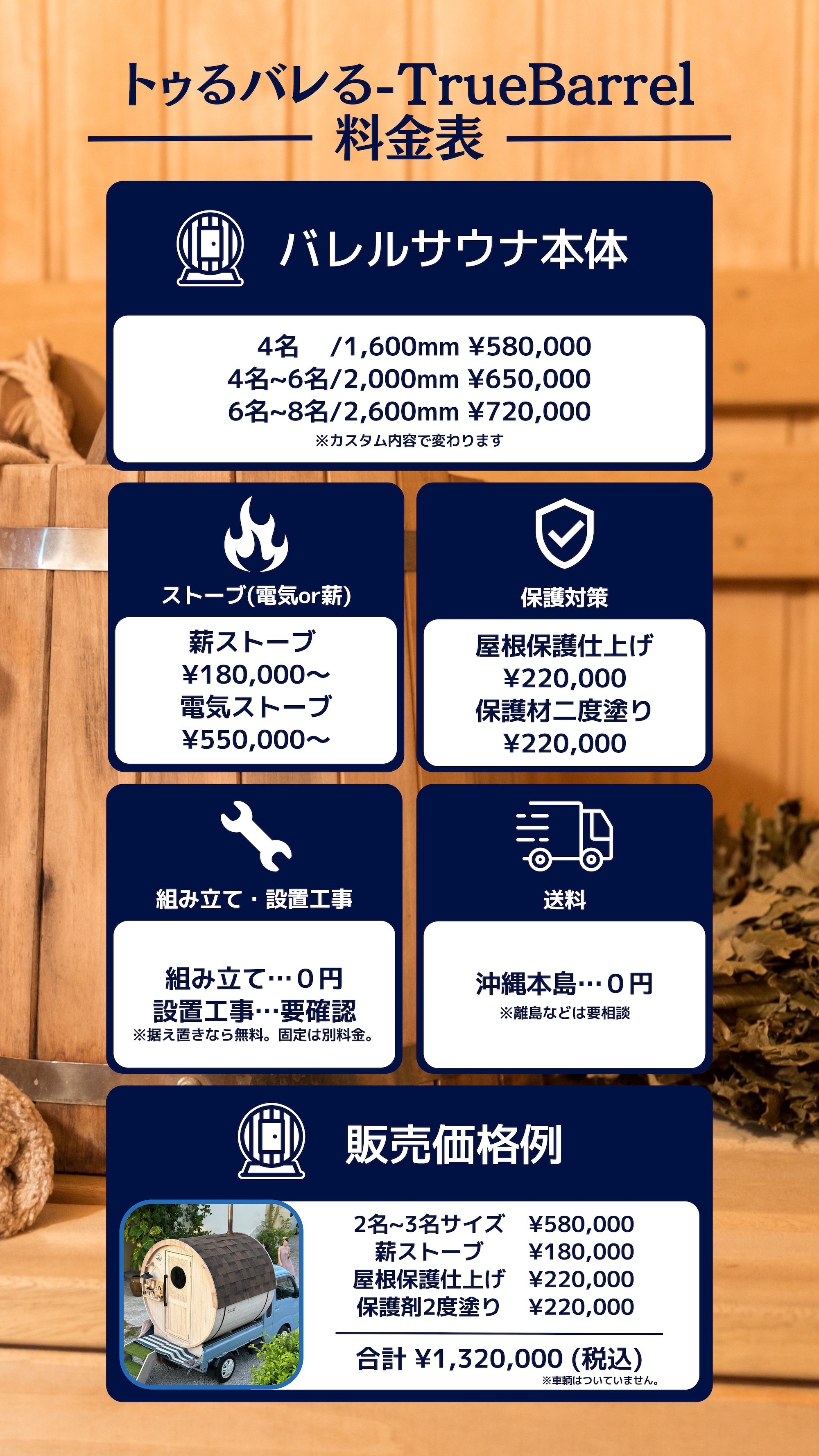 mokumoバレルサウナトゥるバレるの新料金表